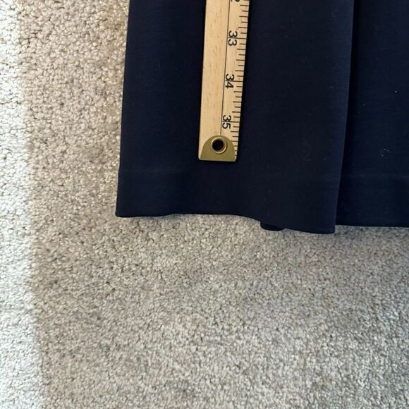 Talbots Ponte Fit &‎ Flare Dress Women's 4P Navy Blue Scarf Tie 3/4 Sleeve NWT - Picture 10 of 12